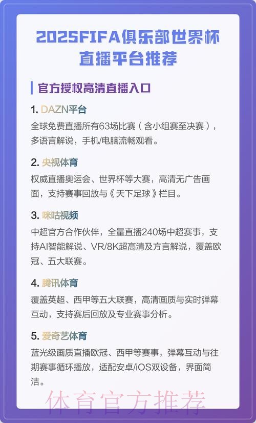 免费世界杯赛事直播观看平台推荐